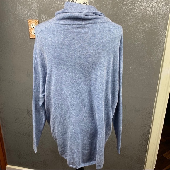Cyrus Cowl Neck Knit soft Sweater denim blue - Picture 9 of 11